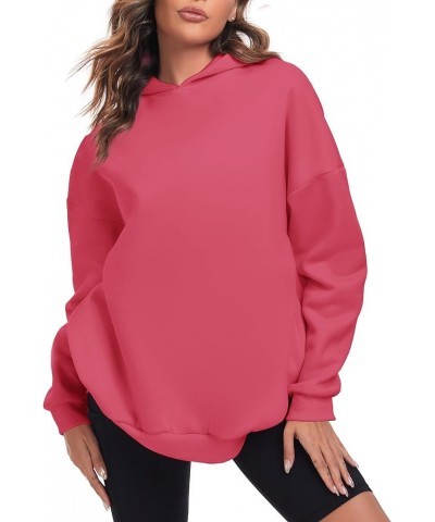 Oversize Hoodies for Women Fleece Crewneck Sweatshirt Casual Long Sleeve Loose Pullover Tops Hot Pink $28.31 Hoodies & Sweats...