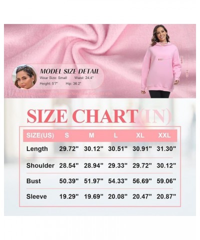 Oversize Hoodies for Women Fleece Crewneck Sweatshirt Casual Long Sleeve Loose Pullover Tops Hot Pink $28.31 Hoodies & Sweats...