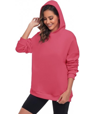 Oversize Hoodies for Women Fleece Crewneck Sweatshirt Casual Long Sleeve Loose Pullover Tops Hot Pink $28.31 Hoodies & Sweats...