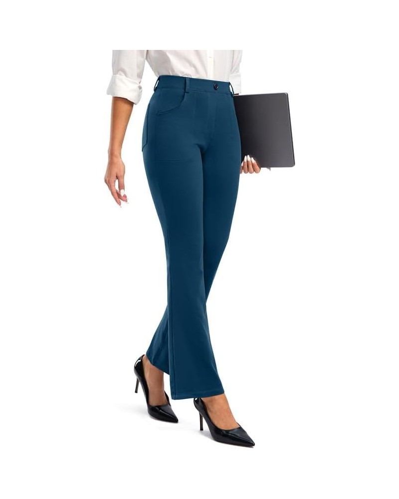 Womens Dress Pants with Pockets Stretchy Business Casual Work Pants Bootcut Slacks for Office 33" Inseam Navy $20.09 Pants