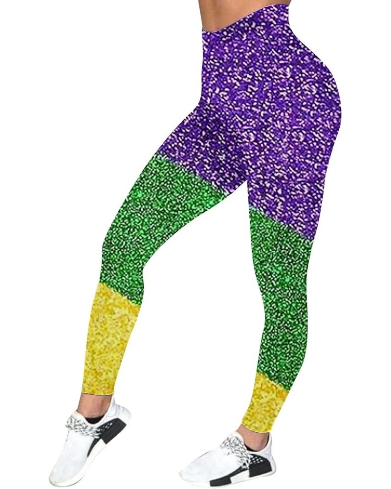 Mardi Gras Leggings for Women Stretchy Carnival Fancy Mask Printed Graphic Legging Party Yoga Pants Tights Mardi Gras Outfits...