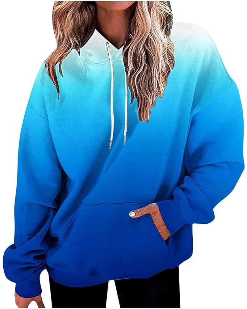 Women's Hoodie Graphic Y2K Casual Hoodies Long Sleeve Printed Top Sweaters Sweatshirts Fall Aesthetic Clothes 1-sky Blue $10....