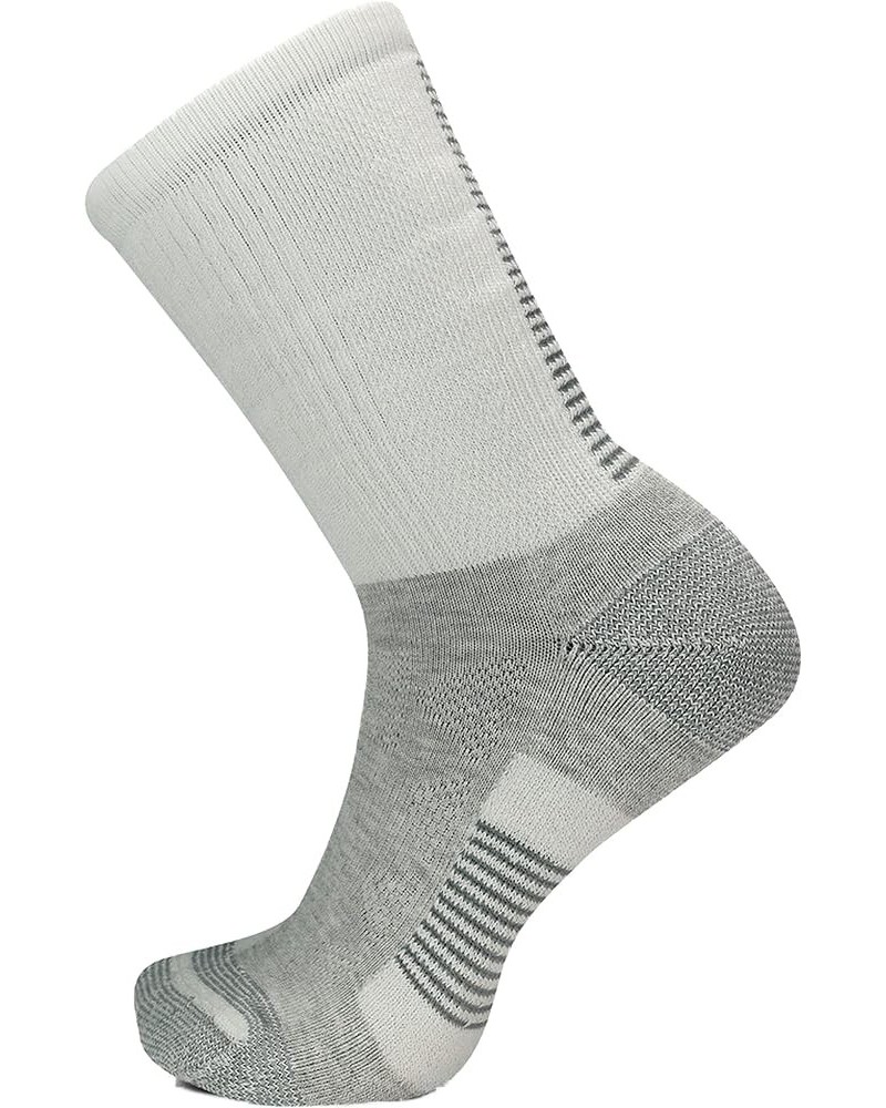 Men's and Women's Moab Speed Lightweight Hiking Socks-1 Pair-Unisex Sustainable Coolmax Ecomade Crew - White $9.66 Socks