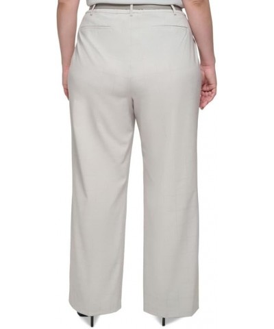 Women's Plus Size Windowpane Wide-Leg Pants (Galaxy Multi, 18W) $32.25 Pants