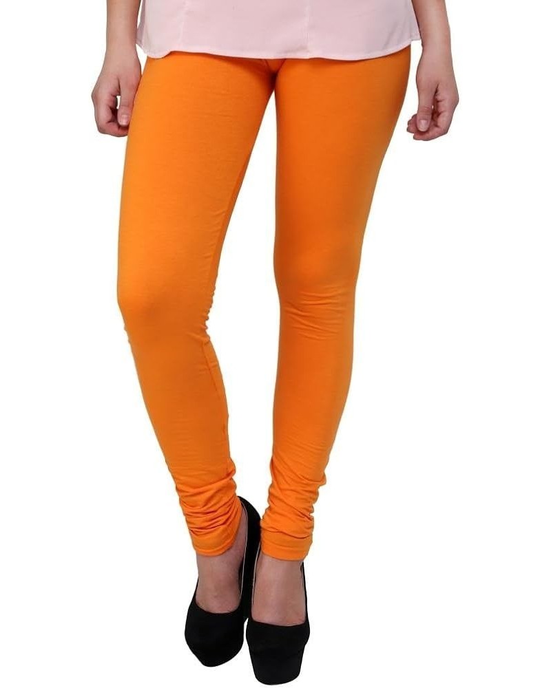 Women's Cotton Lycra's Legging Orange $8.21 Leggings