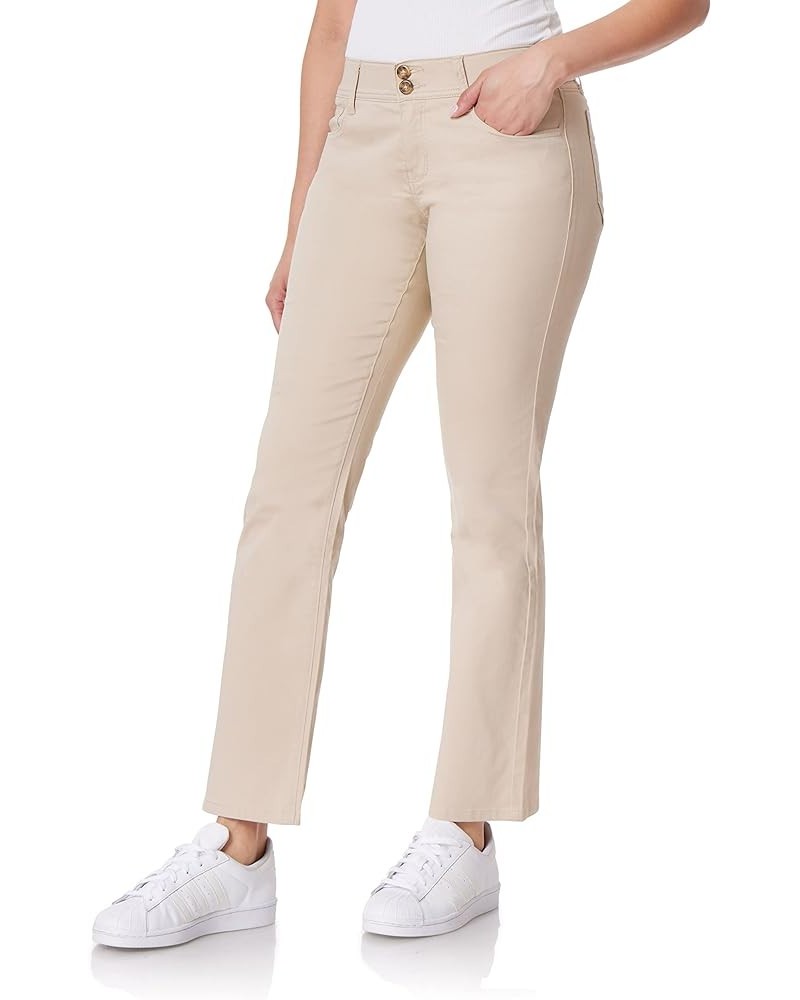 Women's Luscious Curvy Uniform Bootcut Mid-Rise Juniors Pants Hummus $16.35 Pants