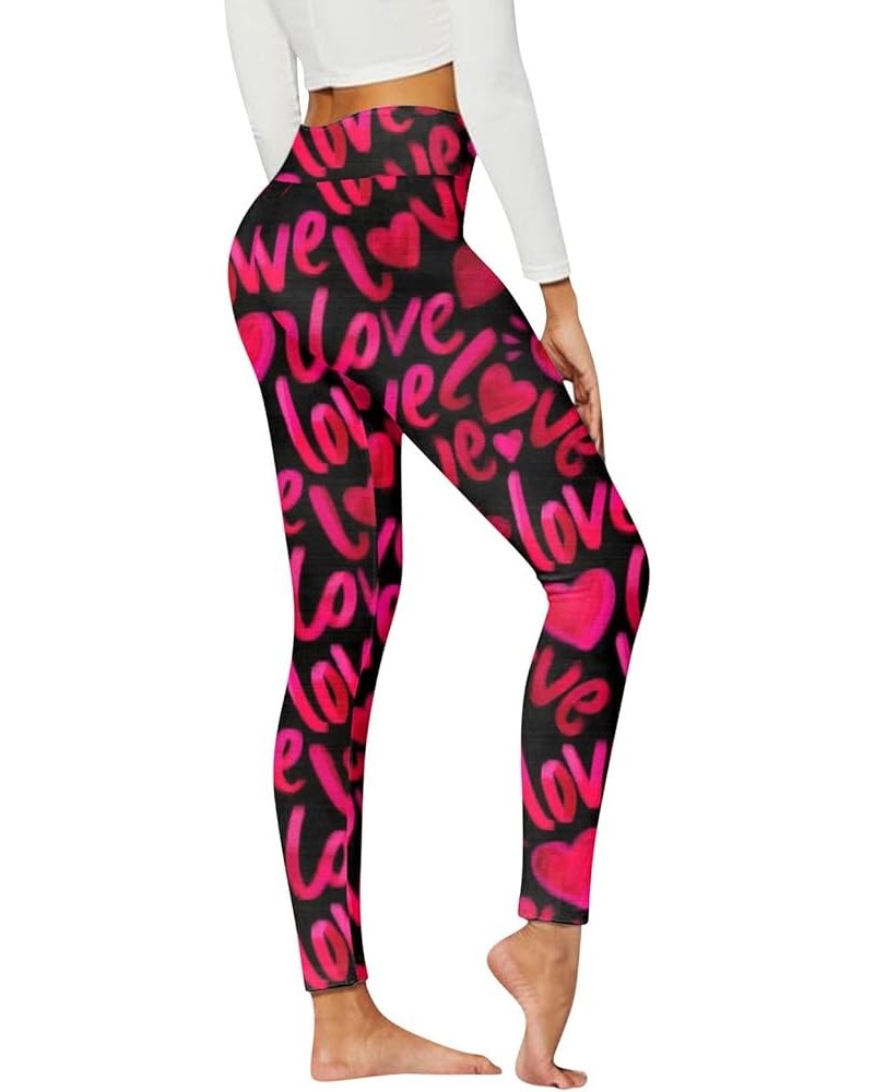 Womens Casual Comfort Pants Heart Print Sports Leggings for Women Sexy Cotton Athletic Yoga Leggings Sports Pants Aa-d $9.68 ...