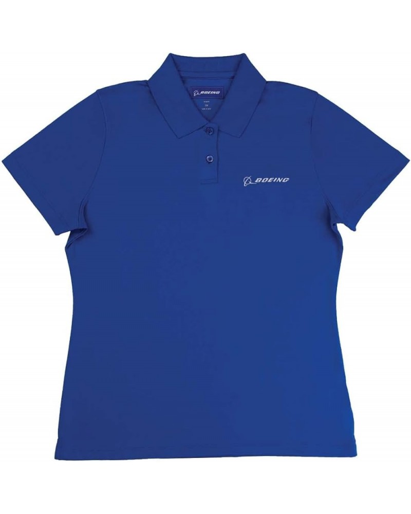 Signature Logo Tech Mesh Women's Polo Royal Blue $25.80 Shirts