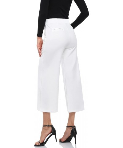 Wide Leg Pants for Women Business Casual Crop Palazo Dress Pants Capris White $21.20 Pants