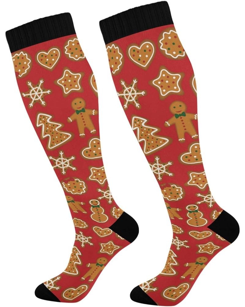 Chicken Compression Socks for Women and Men Circulation Blossom Flower Long Socks for Athletic Running 1 2 Gingerbread Man $1...