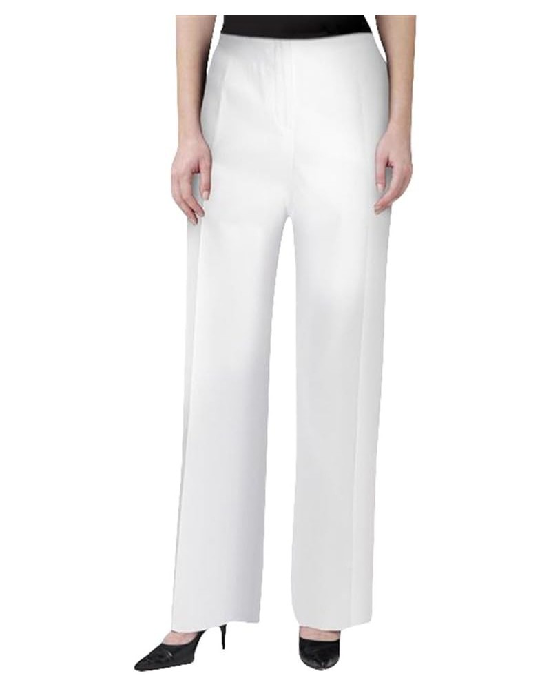 Business Women Pants - Classic Workwear Wrinkle Resistant Professional Ladies Pants White Wide Leg Pant $72.23 Pants