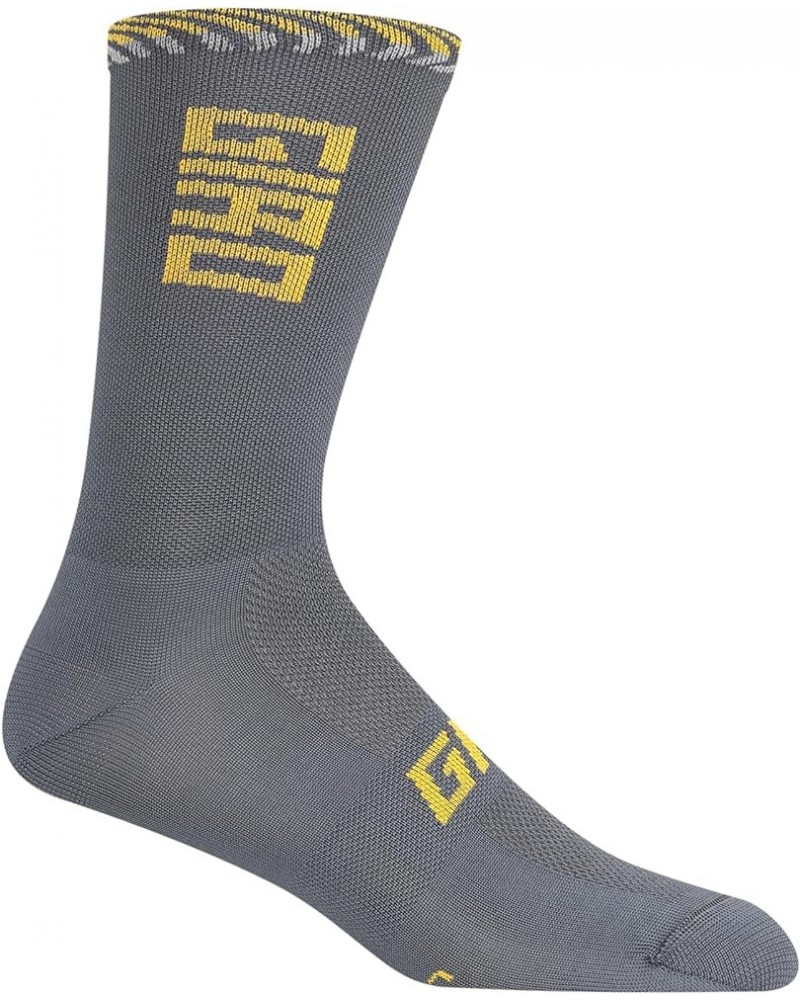 Comp Racer High Rise Cycling Sock - Men's Dark Shark/Spectra Yellow (2024) $10.65 Socks