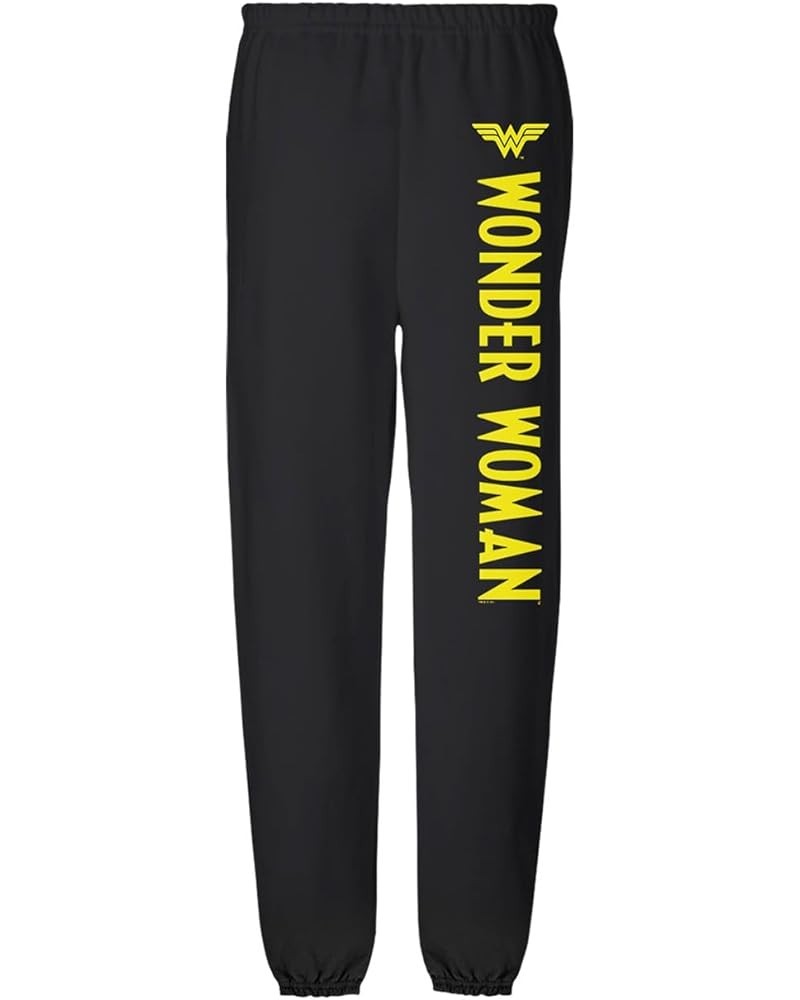 Pop Culture Unisex Jogger Sweatpants for Men and Women Collection Wonder Woman Logo and Name $17.50 Pants